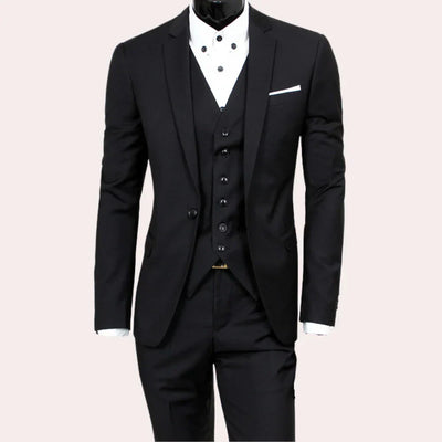 Abito Elegante Uomo Tre Pezzi con Giacca Sartoriale e Gilet