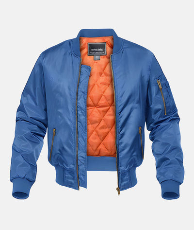 Giacca Bomber Uomo con Zip e Fodera Trapuntata