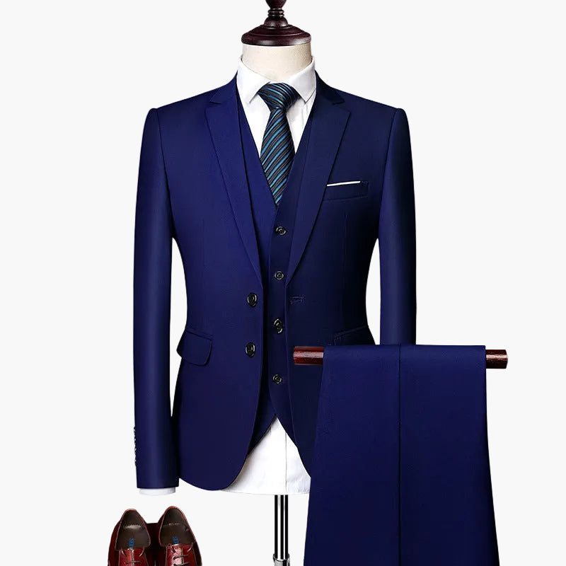 Completo slim fit da uomo a tre pezzi
