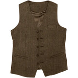 Abito Elegante Uomo Tre Pezzi con Gilet e Tessuto Testurizzato