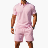 Completo Estivo Uomo con Polo Testurizzata e Pantaloncini
