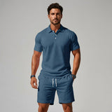 Completo Estivo Uomo con Polo Testurizzata e Pantaloncini