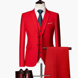 Fato slim fit de homem de três peças