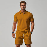 Completo Estivo Uomo con Polo Testurizzata e Pantaloncini