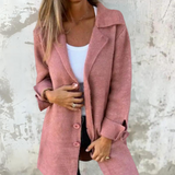Kyline | Elegante casaco comprido de senhora com botões