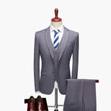 Fato slim fit de homem de três peças