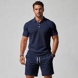 Completo Estivo Uomo con Polo Testurizzata e Pantaloncini