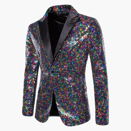 Blazer elegante da uomo con paillettes