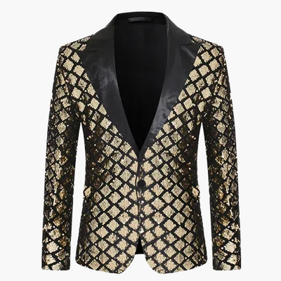 Blazer elegante de homem com lantejoulas