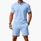 Completo Estivo Uomo con Polo Testurizzata e Pantaloncini