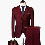 Fato slim fit de homem de três peças