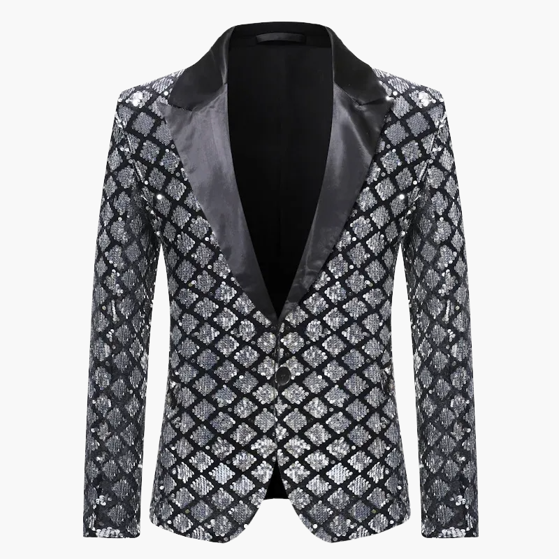 Blazer elegante da uomo con paillettes