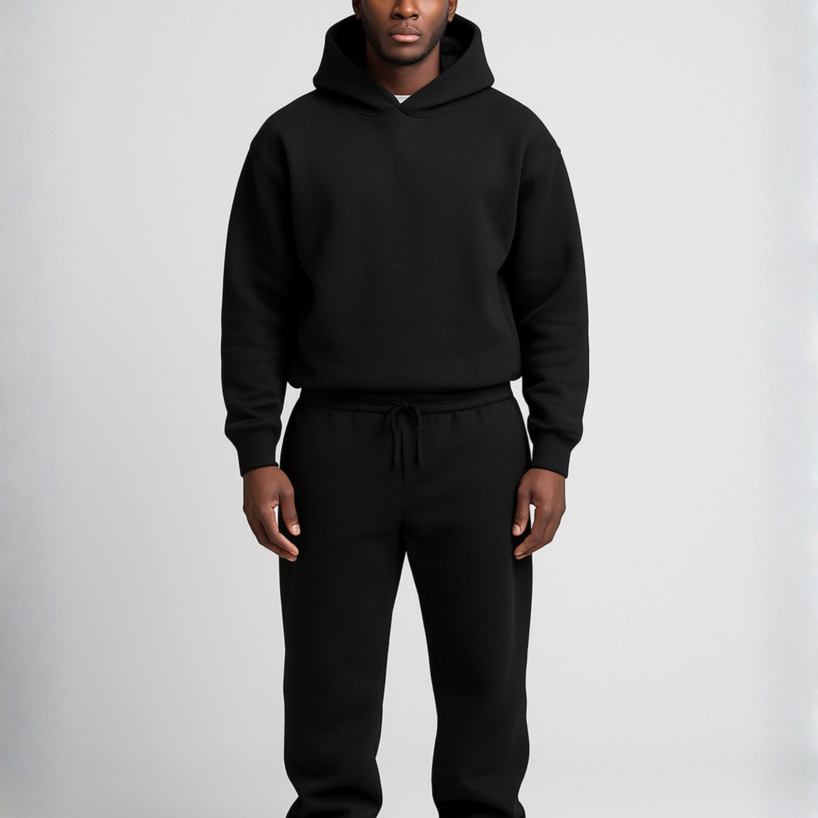 Tuta Uomo con Felpa Oversize con Cappuccio e Pantaloni Jogger