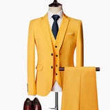 Fato slim fit de homem de três peças
