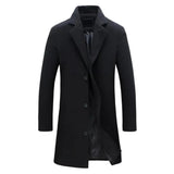 Cappotto Uomo Elegante Monopetto con Revers Classici