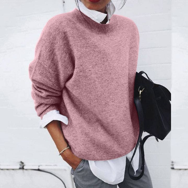 BESSIE | Top de duas camadas para mulher com colarinho, confortável e elegante
