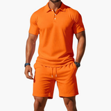 Completo Estivo Uomo con Polo Testurizzata e Pantaloncini