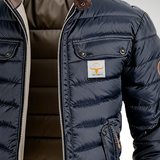 Giacca Bomber Uomo Trapuntata con Collo Alto e Zip