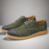 Scarpe Oxford casual da uomo in suede con lacci