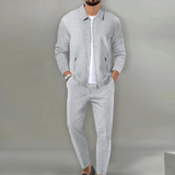 Completo Casual Uomo con Giacca Zip e Pantaloni Coordinati