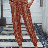 Amelie | Calças de cintura subida em estilo boho-chic