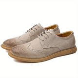 Scarpe Oxford casual da uomo in suede con lacci