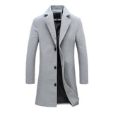 Cappotto Uomo Elegante Monopetto con Revers Classici
