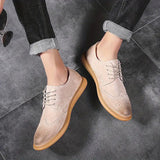 Scarpe Oxford casual da uomo in suede con lacci