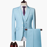 Fato slim fit de homem de três peças