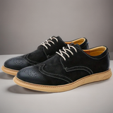 Scarpe Oxford casual da uomo in suede con lacci