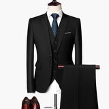 Fato slim fit de homem de três peças