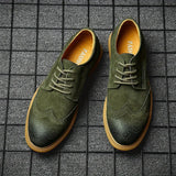 Scarpe Oxford casual da uomo in suede con lacci