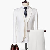 Fato slim fit de homem de três peças