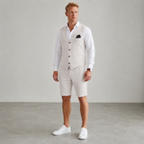 Completo Estivo Elegante Uomo con Gilet e Pantaloncini Coordinati