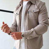 Giacca Uomo Casual con Tasche sul Petto e Bottoni