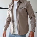 Giacca Uomo Casual con Tasche sul Petto e Bottoni