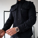 Giacca Uomo Casual con Tasche sul Petto e Bottoni
