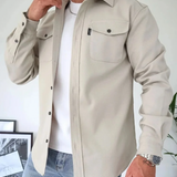 Giacca Uomo Casual con Tasche sul Petto e Bottoni