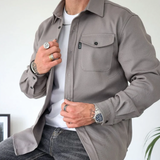 Giacca Uomo Casual con Tasche sul Petto e Bottoni