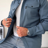 Giacca Uomo Casual con Tasche sul Petto e Bottoni