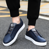 Sneakers basse da uomo in pelle con lacci