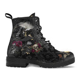 Botas de inverno com caveira floral