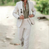 Abito Elegante Uomo Due Pezzi con Blazer a Un Bottone e Pantaloni