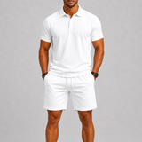 Completo Estivo Uomo con Polo a Bottoni e Pantaloncini Sportivi