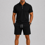 Completo Estivo Uomo con Polo a Bottoni e Pantaloncini Sportivi