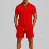 Completo Estivo Uomo con Polo a Bottoni e Pantaloncini Sportivi