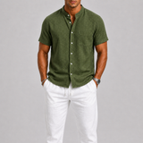 Completo uomo in misto lino: camicia e pantaloni