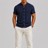 Completo uomo in misto lino: camicia e pantaloni