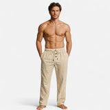 Luca | Calças casuais para homem com efeito de linho