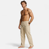 Luca | Calças casuais para homem com efeito de linho